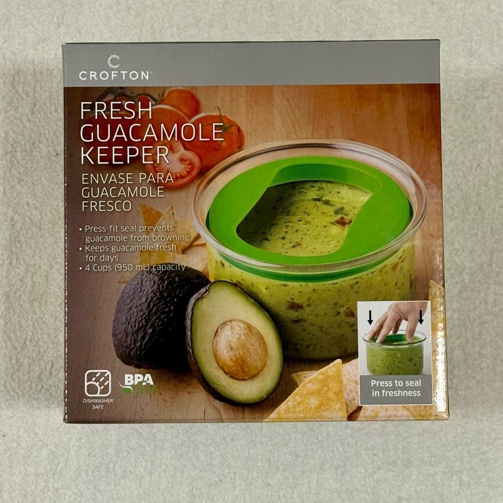 Fresh Guacamole Keeper Container 4 Cup BPA Free